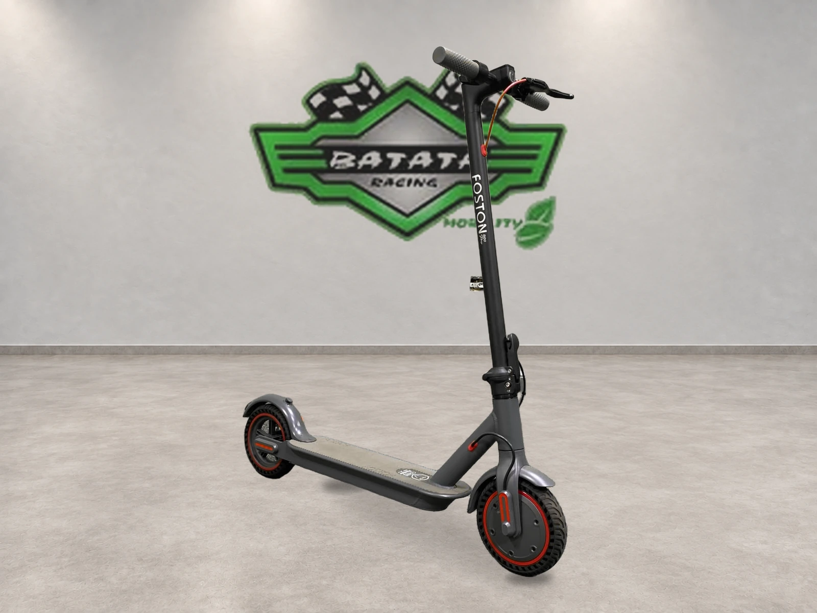 Patinete elétrico preto — Vista direita